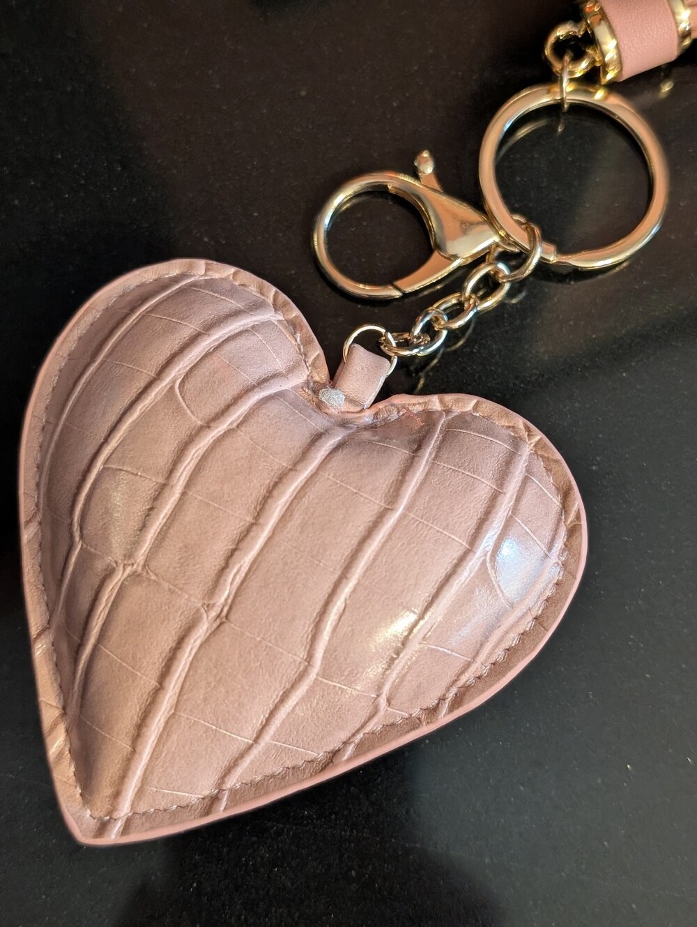 Two Pink Heart Tassel Keychain Bag Charms- Women Accessories - Picture 7 of 7